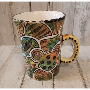 Penzo Pottery Disney Coffee Cup Mug Hand Painted Made In Zimbabwe Mickey Mouse